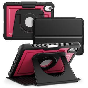 Housse de tablette en cuir PU ajuster étui de béquille pour iPad Mini 6/Mini 7 Business pare-chocs intégré dans un porte-crayon - Product Image 1