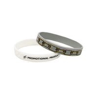 Bracelet en silicone à double couche et deux tons personnalisé pour la promotion