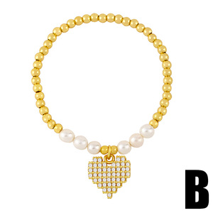 Pulsera de Perlas con Forma de Corazón de Durazno y Abeja Nueva Colección SC <span class=keywords><strong>2022</strong></span>, Pulsera de Cuentas con Diseño Personalizado de Mariquita, Pulsera Elástica con Dije de Árbol de la Vida para Mujer - Product Image 4