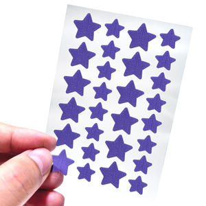 カラフルな星型ハイドロコロイドニキビパッチ、キュートなニキビシール、カスタムコラーゲンハーブ成分配合のフェイシャルニキビパッチ - Product Image 3