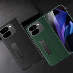 Funda a prueba de golpes con soporte para <span class=keywords><strong>Google</strong></span> Pixel 10 Pro Fold, cubierta de cuero delgada con soporte oculto, sin protección de bisagra - Product Image 3