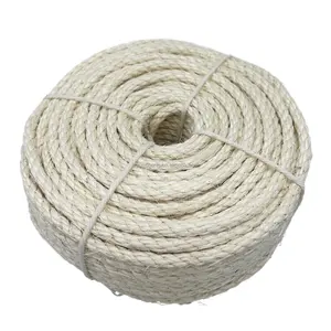 Corda de sisal natural de alta qualidade com 3 fios, corda de juta de manila ou sisal 10mm 100% fibra natural de alta qualidade