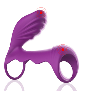 Silicone Waterproof Vibration Penis <strong>Ring</strong> Set for Men Adult Sex Toy with <strong>Phimosis</strong> Resistance Delay Sex Time Male/Female Resonance - Product Image 2