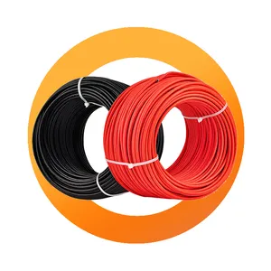 Factory wholesale production custom 4mm 6mm 10mm double core solar cable pv1f PV line