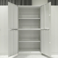 Armoire de classement en acier robuste à 4 portes, casier de rangement métallique pour bureau avec serrure, conception KD pour usine et atelier