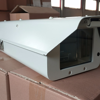 Carcasa de cámara de seguridad con ventilador de calentador y limpiaparabrisas, carcasa grande de 23 pulgadas, dc24V