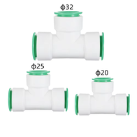 Raccord rapide anti-fuite pour tuyau d'eau 20/25/32 mm, coudes droits, tés, vannes, raccords pour tuyaux PPR/PVC/PB/PERT/PE