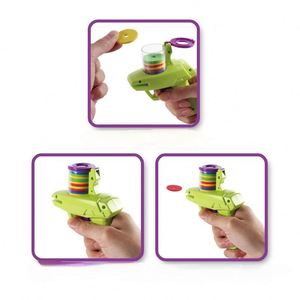 Outdoor Game Gun Toy Plastic Foam Disc Launcher Soft Shot Flying Saucer Gun Fight <b>Frog</b> Competitive Game - Product Image 4
