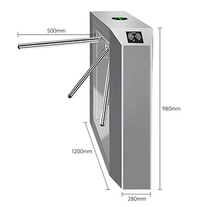 Torniquete de Acceso de Alta Seguridad con Reconocimiento Facial RFID, Puerta Corredera Abierta para Gimnasios, Operado con Monedas - Product Image 1