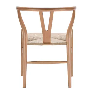 Manufacturer Factory Wooden Dining Chair Furniture Outdoor Indoor Wood Chairs Ash Oak Beech Wood Wishbone Dining Chair