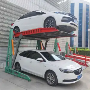 2 post duplo convés carro estacionamento elevador vertical elevador carro estacionamento sistema