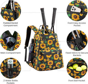 Free sample Professional Waterproof Sports Tennis Racket Bag <b>Backpack</b> <b>Large</b> Travel <b>Women</b> Tennis Carry Bag - Product Image 5