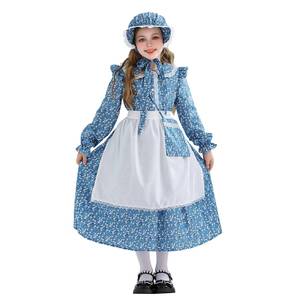 Disfraz de Halloween para Niñas Estilo Colonial - Vestido Temático de Pionera de la Pradera, Estilo Europeo, Sirvienta Pastoral - Product Image 2