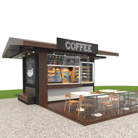 Restaurant-bar préfabriqué en conteneur à vendre, solution de projet d'équipement de cuisine de restaurant de luxe