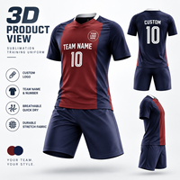 Ensemble d'uniformes d'entraînement de football personnalisés, maillot et short de football, nom et numéro du joueur personnalisés pour l'entraînement d'équipe, commandes en gros