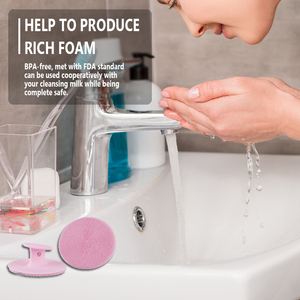 Mềm Silicone Hướng Dẫn Sử Dụng Bàn Chải Làm Sạch Da Mặt Scrubber Cho Nhẹ Nhàng Hiệu Quả Làm Sạch Sâu Tẩy Da Chết Không Thấm Nước EU Cắm - Product Image 3