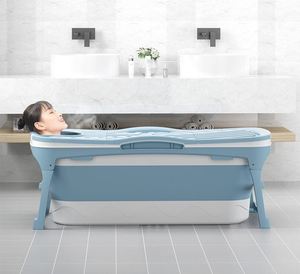 Manufacturer Supplies Adult Foldable Eco-Friendly Bath <b>Buckets</b> Bath Tools Full Body Steaming Soaking Dual-Use Home Bathroom - Product Image 3