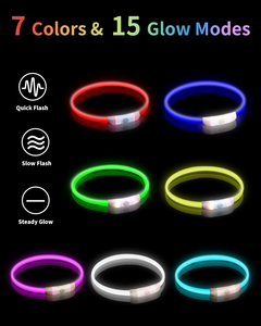 <span class=keywords><strong>Collar</strong></span> impermeable recargable para perro, <span class=keywords><strong>collar</strong></span> elegante de lujo para mascotas con iluminación para caminar de noche, collares de perro iluminados de seguridad - Product Image 2