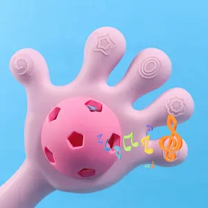 Chupeta de silicone para bebês, brinquedo de silicone com chocalhos, conjunto de presente para bebês, brinquedo sem BPA para crianças