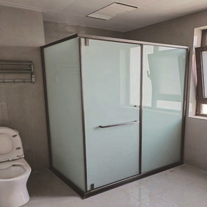 Puerta de Ducha Corredera Individual de Cristal de 6mm con Bisagras, Estilo Hogareño, Kit Completo, Negro, para Baño de Hotel, OEM ODM - Product Image 3