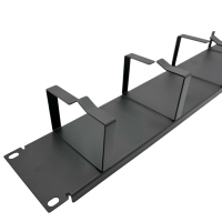 Panneau de gestion des câbles robuste 2U 19 pouces, organisateur de conduits à 4 anneaux pour la gestion des câbles de rack réseau