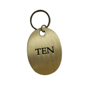 Nhà Máy Giá Bronze đánh số vòng chìa khóa khuyến mại Keychain Keyring biểu tượng tùy chỉnh móc chìa khóa - Product Image 6