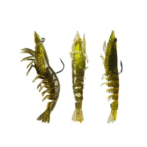 Señuelo de camarón biónico suave YJL197, realista en 3D, para pesca de lubina en agua dulce y salada - Product Image 1