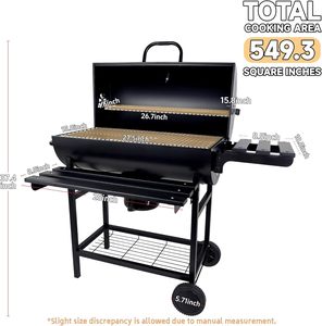 Kit de rôtissoire automatique robuste pour poulet, barbecue en fer, rôtissoire manuelle au charbon de bois pour fêtes en plein air - Product Image 4
