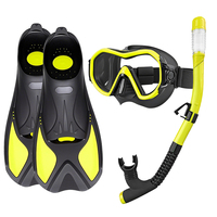 Aloma Nouveau Sangle élastique anti-buée Équipement de plongée en silicone Ensemble de tuba Kits de plongée Masque de plongée avec tuba et palmes