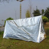 Tente d'urgence en tube PET jetable pour l'extérieur, abri de survie à une seule couche pour le camping pour 2 personnes