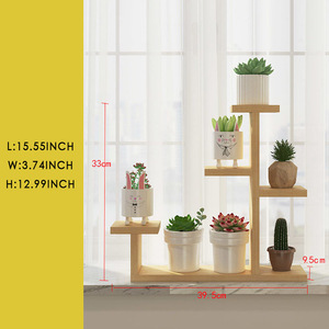 Présentoir d'<span class=keywords><strong>intérieur</strong></span> à 3 niveaux pour plantes succulentes, petit <span class=keywords><strong>support</strong></span> en <span class=keywords><strong>bois</strong></span> pour étagère, fenêtre - Product Image 5