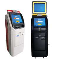 Kiosque de paiement en espèces en libre-service avec écran tactile, terminal de paiement par carte bancaire, distributeur automatique de billets, machine BTM, kiosque en libre-service avec impression automatique