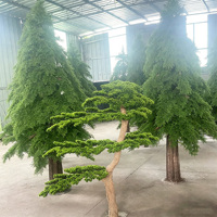 Arbre artificiel sur pied de type pin ou cèdre, arbre de Noël artificiel pour hôtel, supermarché, décoration de scène de mariage