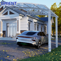 Abri de voiture en polycarbonate à design moderne et portable, auvent cantilever, garages