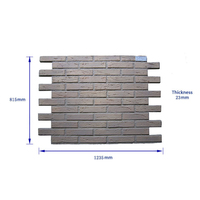 Revêtement mural en briques artificielles rouges PU, imitation antique, économie d'énergie, résistant au feu ASTM E84, imperméable, panneaux de briques 3D pour la rénovation de maisons