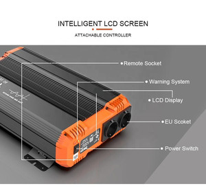 Onduleur à onde sinusoïdale pure 12V à 220V 1200W convertisseur de tension cc à ca 12 220 Mini-voiture alimentation onduleur solaire - Product Image 4