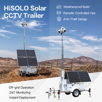 Solar-CCTV-Turm Mobiler Solar-Anhänger mit Nachtsichtkamera und Autarkesystem für Parkplatzüberwachung