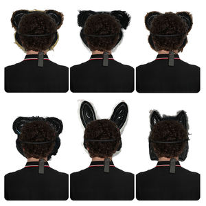 Maschera animale insanguinata a luce colorata personalizzata per feste di pasqua di Halloween <span class=keywords><strong>Horror</strong></span> malvagio per adulti peluche animale maschera integrale - Product Image 5