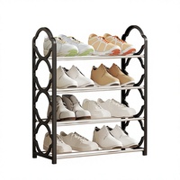 Étagère à chaussures multi-niveaux, organisateur de rangement pour chaussures, gain de place, montage sans outils, étagère de présentation de chaussures minimaliste multifonctionnelle