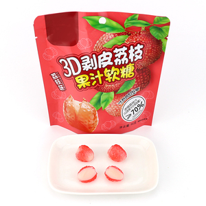 Gomitas de Frutas 3D con Sabor a Durazno, Uva y Lichi, en Forma Variada, Dulces Suaves en Bolsa - Product Image 2