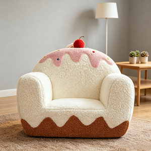 Sillón Infantil de Espuma sin Marco con Compresión al Vacío, Diseño de Dibujos Animados, <span class=keywords><strong>para</strong></span> Descanso, Almuerzo, Lectura, Sala de Estudio - Product Image 1