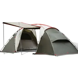 उच्च गुणवत्ता 4-5 व्यक्ति परिवार लंबी पैदल यात्रा आउटडोर निविड़ अंधकार डेरा डाले हुए तम्बू लक्जरी आउटडोर बड़े घर परिवार तम्बू