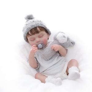 Poupées de sommeil Yeezwood 50 cm Poupée bébé reborn en silicone pleine longueur Jouet réaliste Bébé nouveau-né en silicone souple Poupée reborn en silicone pour fille - Product Image 6