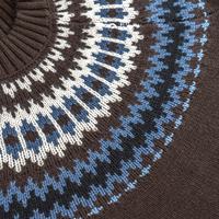 AiNear Vente en gros de logo personnalisé Oem & Odm Pull-over tricoté en laine marron pour hommes