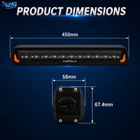 Barra de Luces LED RCHG de 21 Pulgadas con Garantía de 5 Años, DRL Integrado, Resistente al Agua IP68 para Vehículos Todoterreno 4x4