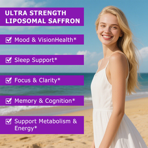 Premium Liposomal <b>Saffron</b> Liquid Drops with Magnesium Vitamins Supports Emotional Balance Boost Immune and Nervous System Health - Product Image 6