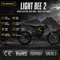 Moto tout-terrain électrique Surron Light Bee 2 24kW sans essence, haute puissance, motocross, performance 65 MPH, pour adultes, fournisseur en gros