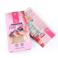 Sachet de stockage de sel anti-humidité à fenêtre transparente, fond plat en plastique, refermable avec fermeture éclair, directement de l'usine