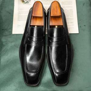 Nouvelles chaussures décontractées pour hommes en cuir pleine fleur de vache, faites à la main, de haute qualité, luxueuses et sur mesure, chaussures en cuir artisanales - Product Image 1