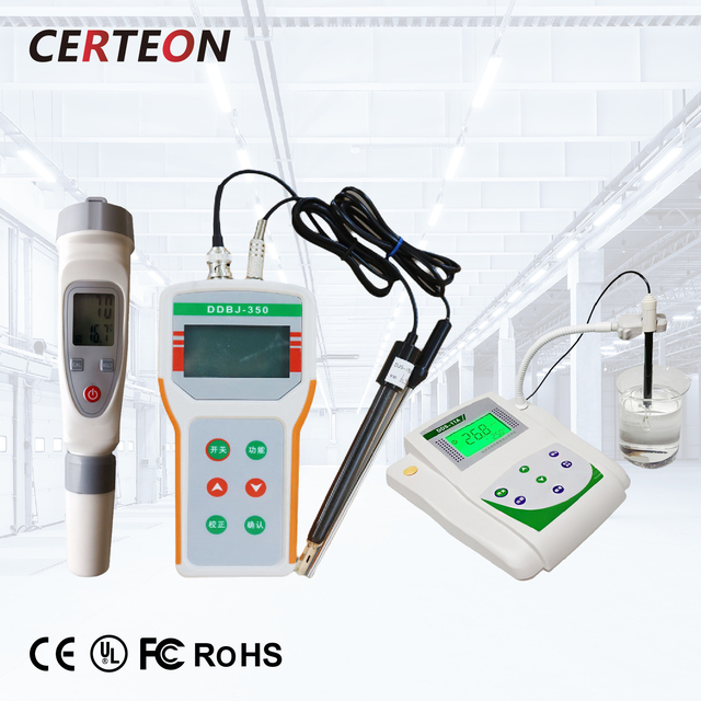 TDS Meter Portable Digital Waterproof Water Quality Probe Laboratory Pen Tabletop Temperature Inline Sensor Conductivity Meter